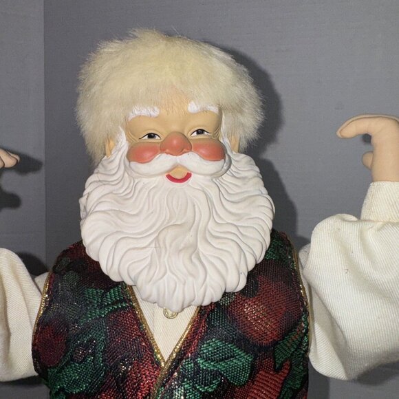 Rockin Around the Christmas Tree Dancing Santa 16" 1999 Works Good - Picture 15 of 16